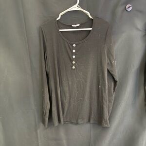 Chic Soul Black Button-Down Women's Shirt